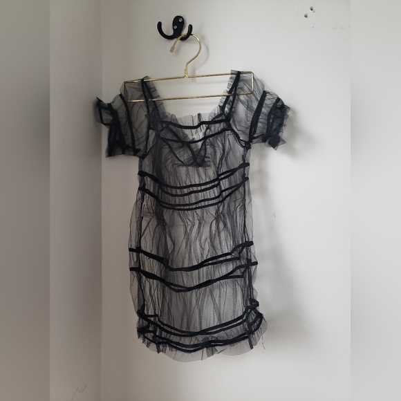Venetian Red Tops - Black | Venetian Red | Sheer Blouse